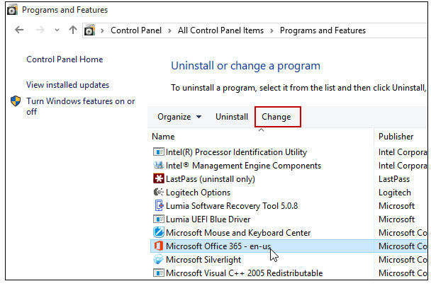 how do i reinstall office 365 internet connection