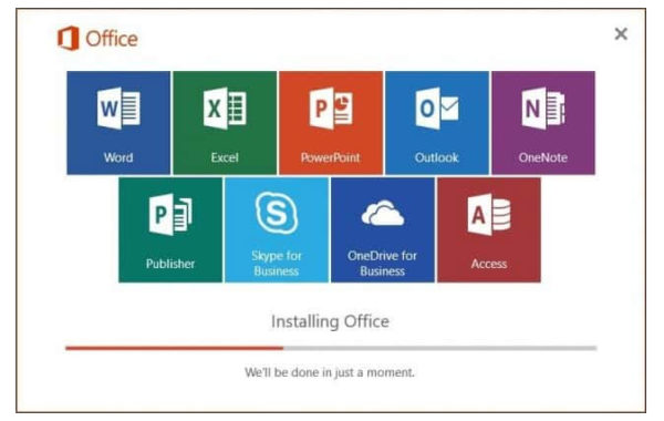 office 365 installation stuck