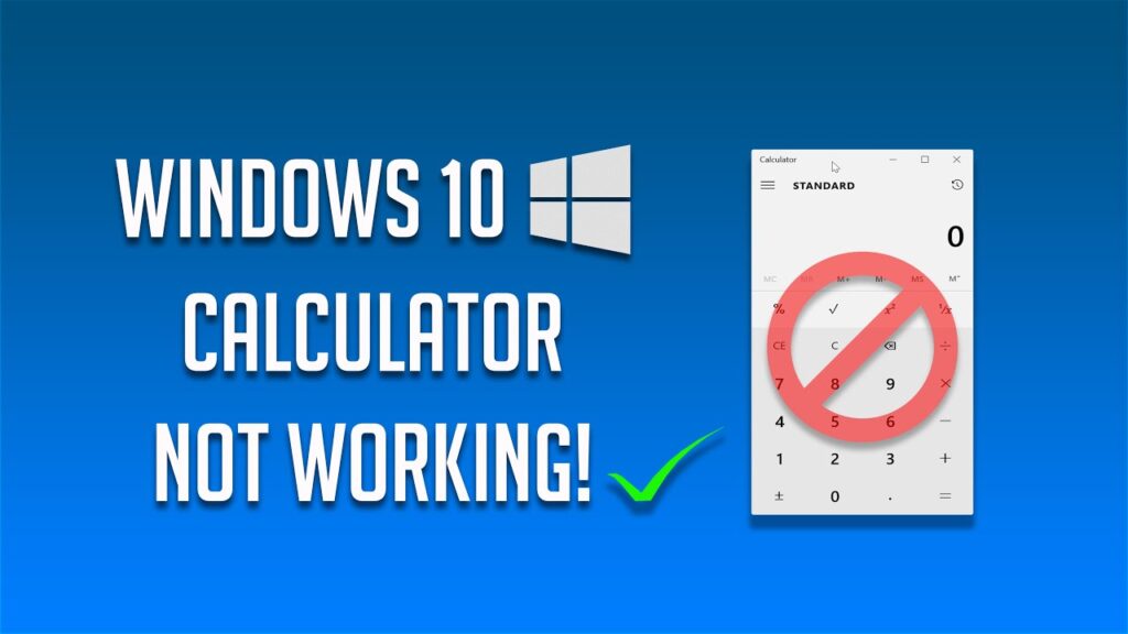 calculator not opening windows 10