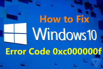 windows 10 Error Code 0xc000000f