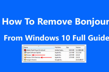 How To Remove Bonjour From Windows 10