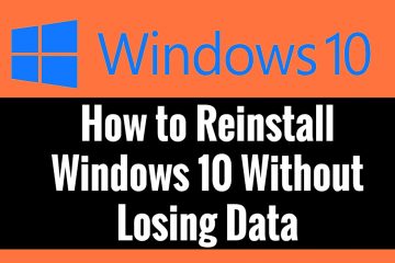 How to Reinstall Windows 10