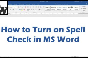how to turn on spell check in ms word
